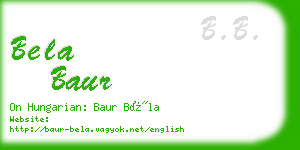 bela baur business card